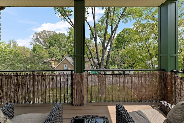 exterior space with a balcony