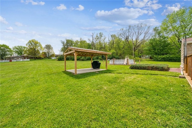 view of yard with a patio