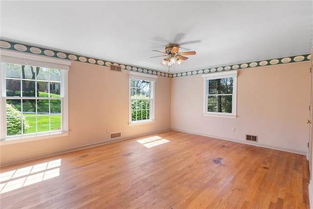 2650 Quail Hill Dr, Upper St Clair, PA 15241 - empty room featuring a ceiling fan, light wood-style flooring, and baseboards