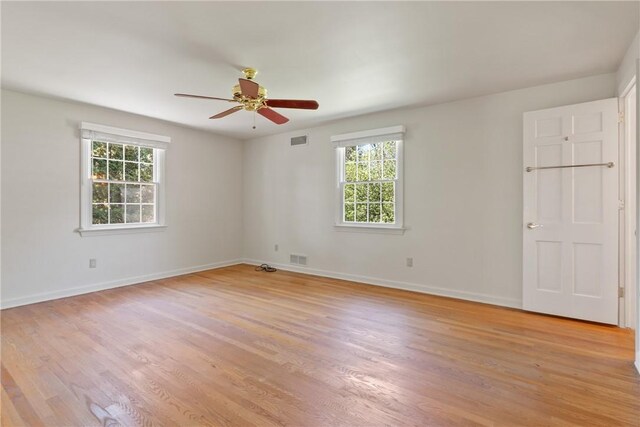 2650 Quail Hill Dr, Upper St Clair, PA 15241 - unfurnished room featuring light wood finished floors, baseboards, and a ceiling fan