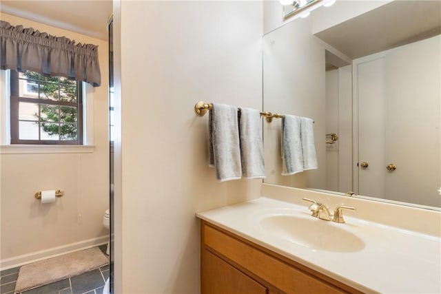2650 Quail Hill Dr, Upper St Clair, PA 15241 - bathroom featuring vanity, toilet, baseboards, and tile patterned floors