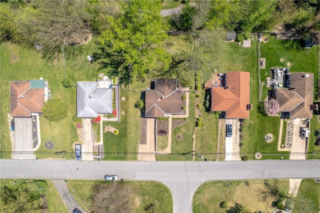 drone / aerial view with a residential view