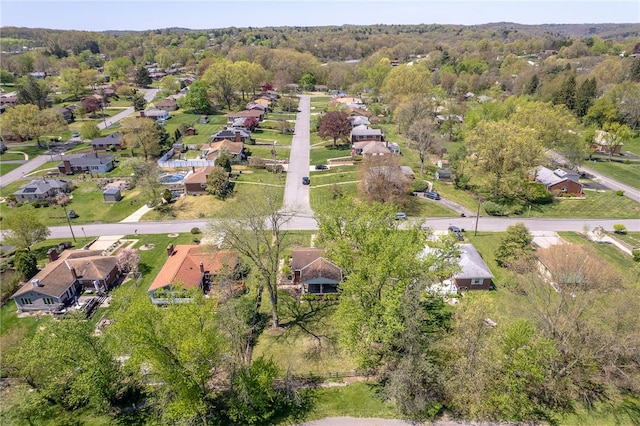 aerial view featuring a residential view