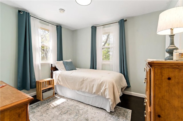 bedroom with baseboards