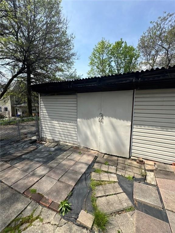 view of shed
