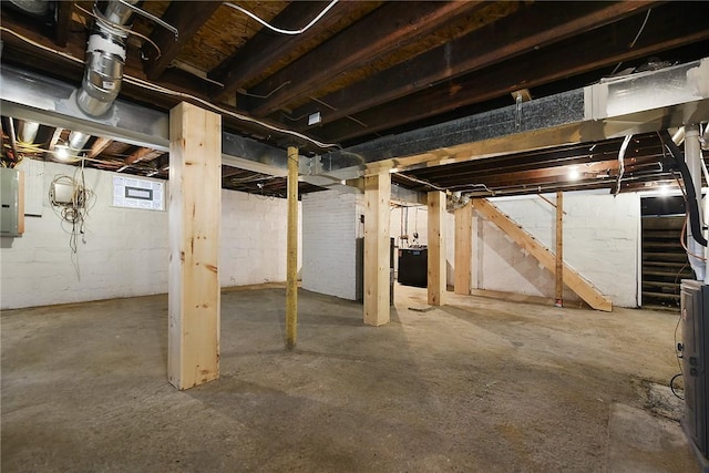 1203 Berkshire Ave, Brookline, PA 15226 - basement with stairs and electric panel