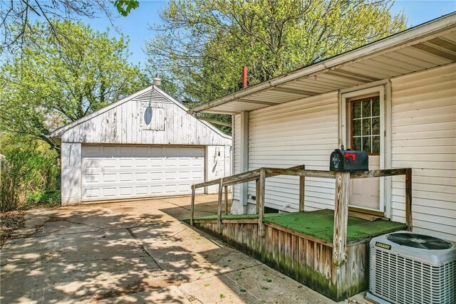 exterior space featuring central AC unit