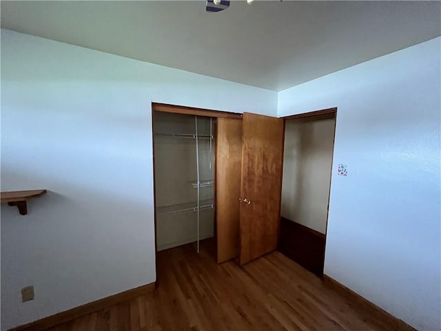 246 Anderson Ave, Indiana Boro Ind, PA 15701 - unfurnished bedroom featuring a closet and wood finished floors