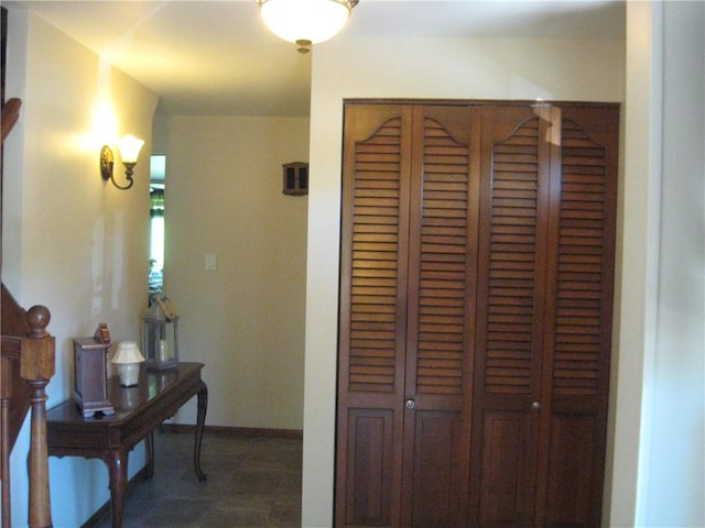 hallway with baseboards