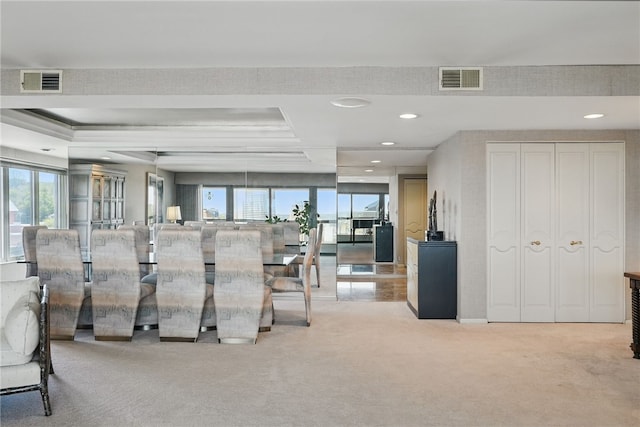 111 Grandview Ave Unit 801, Mt Washington, PA 15211 - living area with light colored carpet, visible vents, and recessed lighting