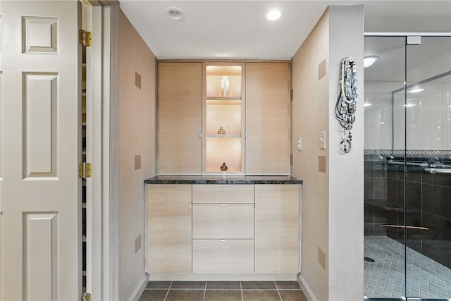 111 Grandview Ave Unit 801, Mt Washington, PA 15211 - full bath featuring tile patterned floors, baseboards, a stall shower, and recessed lighting