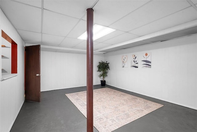 4044 Cloverlea St, Brentwood, PA 15227 - finished basement featuring baseboards and a drop ceiling