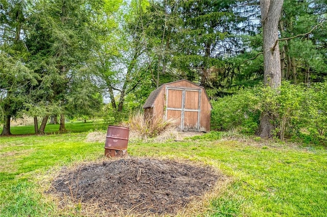 view of shed