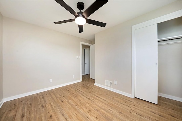 4917 Leona Dr, Baldwin Boro, PA 15227 - unfurnished bedroom featuring baseboards, light wood-style flooring, and visible vents