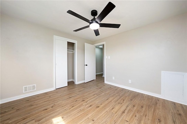 4917 Leona Dr, Baldwin Boro, PA 15227 - unfurnished bedroom featuring baseboards, a closet, light wood finished floors, and visible vents