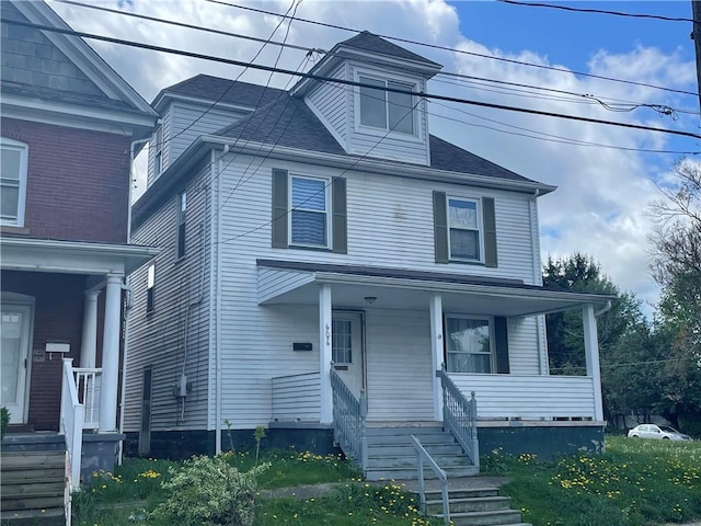 606 Chestnut St, New Castle/3Rd, PA 16101 - view of front of home with a porch