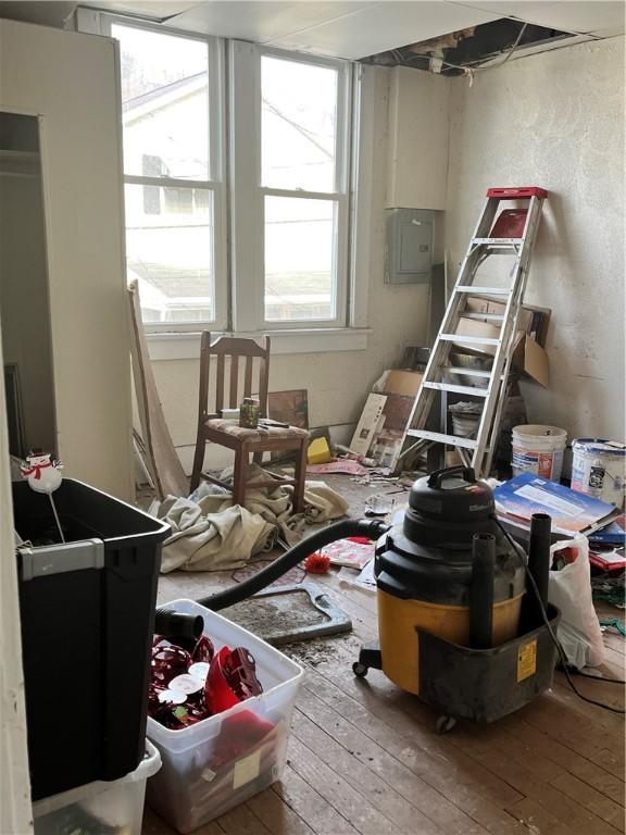 miscellaneous room featuring hardwood / wood-style floors