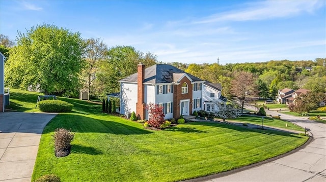 4012 Forest Dr, Hopewell Twp Bea, PA 15001 - view of property exterior with a lawn and a chimney