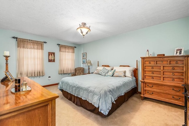 4012 Forest Dr, Hopewell Twp Bea, PA 15001 - bedroom with baseboards, light carpet, and a textured ceiling