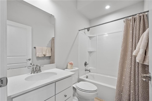 4404 Spruce Rd, Pine Twp Nal, PA 15044 - full bath with vanity, shower / bathtub combination with curtain, and toilet