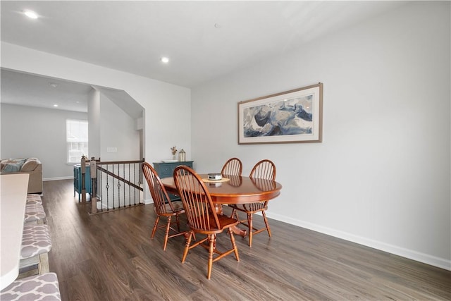 4404 Spruce Rd, Pine Twp Nal, PA 15044 - dining space featuring baseboards, recessed lighting, and wood finished floors