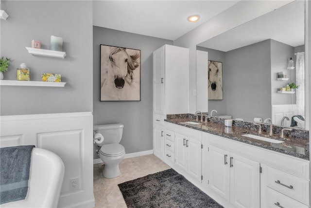6181 Brown Rd, Penn Twp, PA 16002 - full bathroom with double vanity and tile patterned flooring