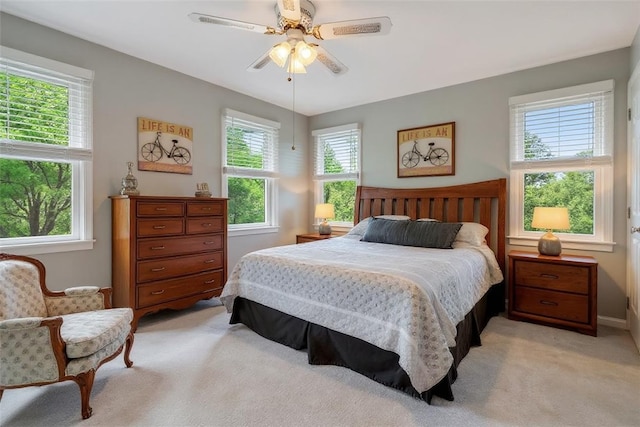 6181 Brown Rd, Penn Twp, PA 16002 - bedroom with light colored carpet and a ceiling fan
