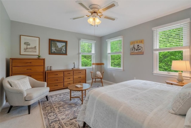 6181 Brown Rd, Penn Twp, PA 16002 - bedroom with light colored carpet and a ceiling fan