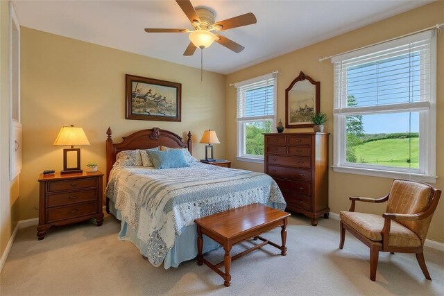 6181 Brown Rd, Penn Twp, PA 16002 - bedroom featuring light colored carpet and a ceiling fan