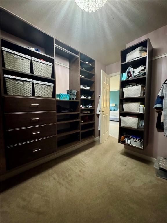 2001 Trillium Ct, North Strabane, PA 15317 - spacious closet featuring carpet flooring and a chandelier