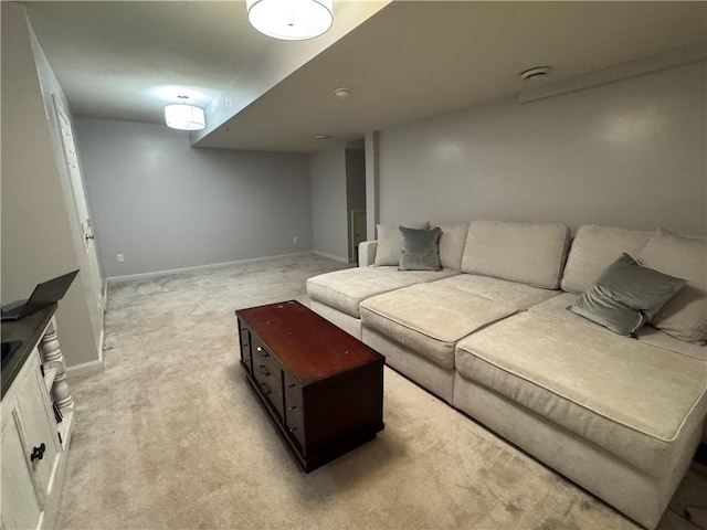 2001 Trillium Ct, North Strabane, PA 15317 - living room featuring baseboards and light carpet