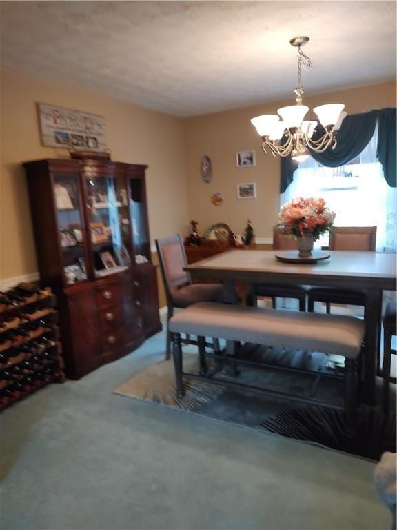 100 Forest Dr, Natrona Hts/Harrison Twp, PA 15065 - carpeted dining room featuring a chandelier