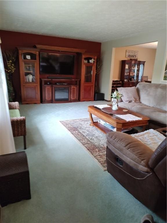 100 Forest Dr, Natrona Hts/Harrison Twp, PA 15065 - living area with light colored carpet and a textured ceiling