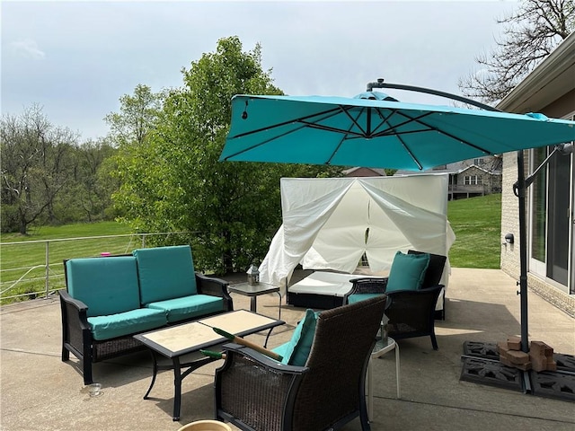 337 Saratoga Dr, South Union Twp, PA 15401 - view of patio / terrace featuring outdoor lounge area