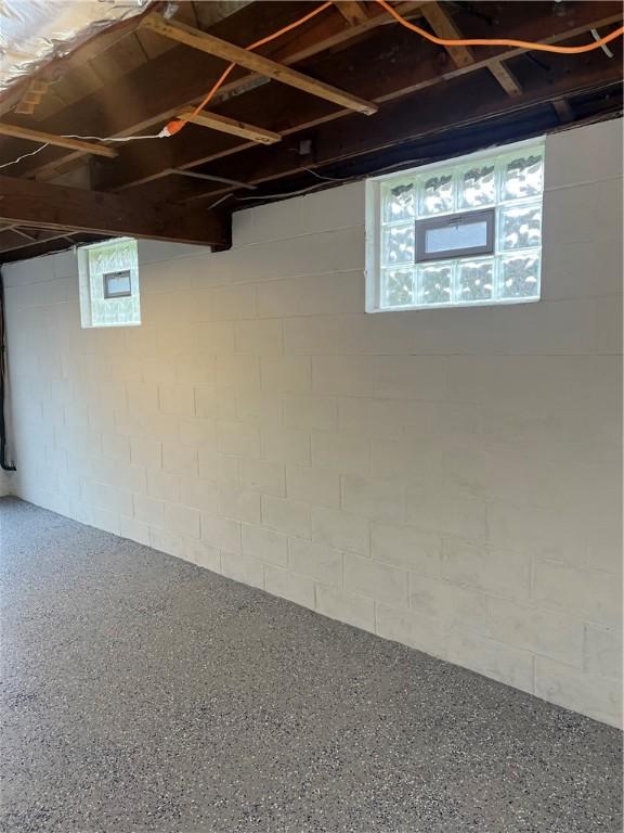 view of basement