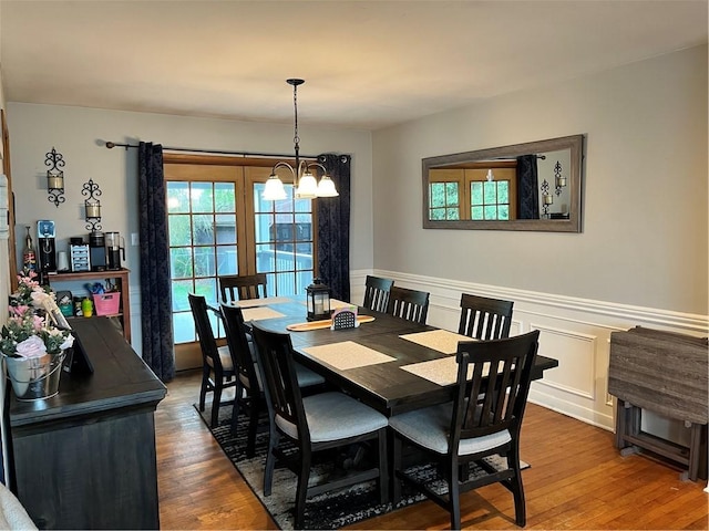 440 School St, Indiana Boro Ind, PA 15701 - dining area featuring plenty of natural light, wood finished floors, and a wainscoted wall