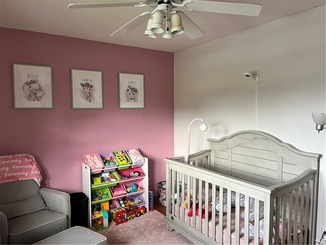 440 School St, Indiana Boro Ind, PA 15701 - bedroom featuring carpet floors, a nursery area, and a ceiling fan