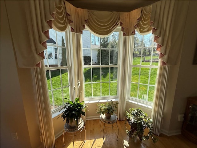 sunroom / solarium with a healthy amount of sunlight