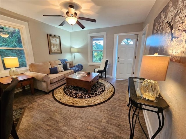 22 Radnor Ave, Forest Hills Boro, PA 15221 - living area featuring a ceiling fan