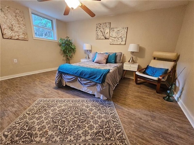 22 Radnor Ave, Forest Hills Boro, PA 15221 - bedroom with baseboards, ceiling fan, and wood finished floors
