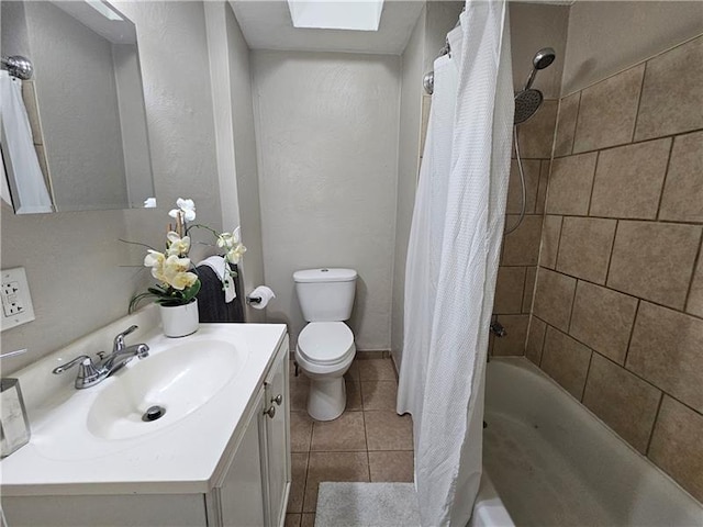 22 Radnor Ave, Forest Hills Boro, PA 15221 - full bathroom featuring vanity, shower / tub combo, tile patterned floors, and toilet