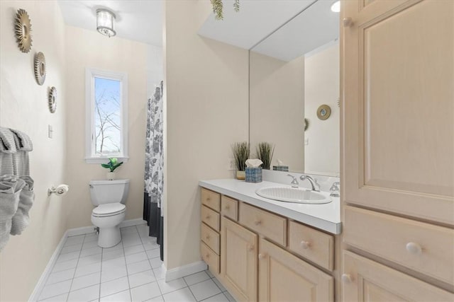 5076 Brownsville Rd, Whitehall, PA 15236 - full bathroom with tile patterned flooring, baseboards, toilet, and vanity