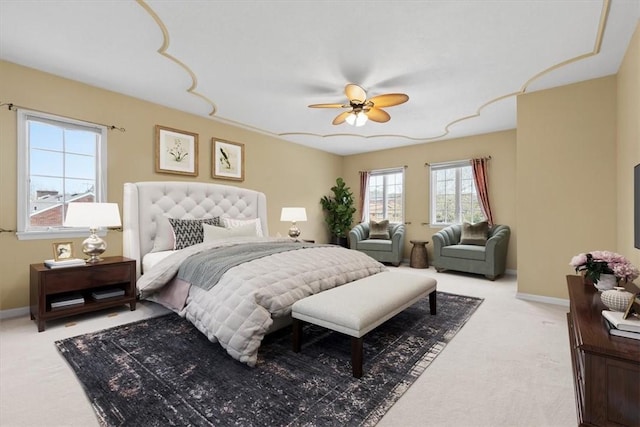 5076 Brownsville Rd, Whitehall, PA 15236 - bedroom with carpet floors, a ceiling fan, and baseboards