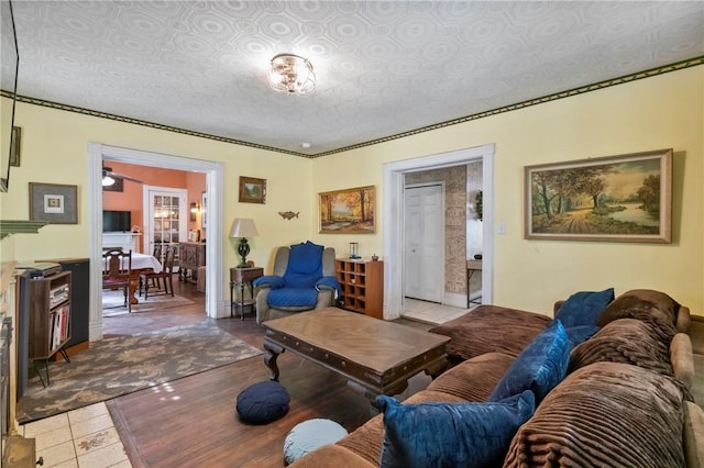704 E 10th Ave, Munhall, PA 15120 - living room featuring an ornate ceiling and light tile patterned flooring