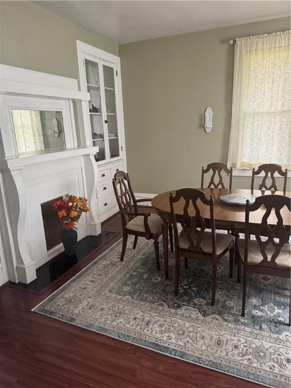 dining room with wood finished floors