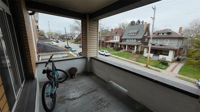 balcony featuring a residential view