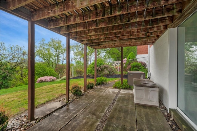view of patio / terrace with fence