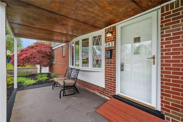 view of patio with covered porch