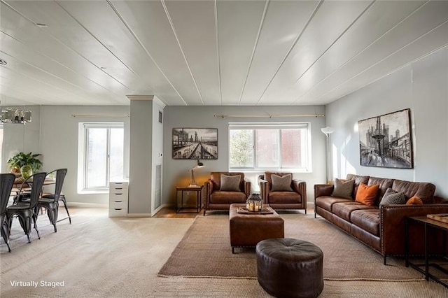 5 Bayard Unit 309, Shadyside, PA 15213 - carpeted living area featuring baseboards