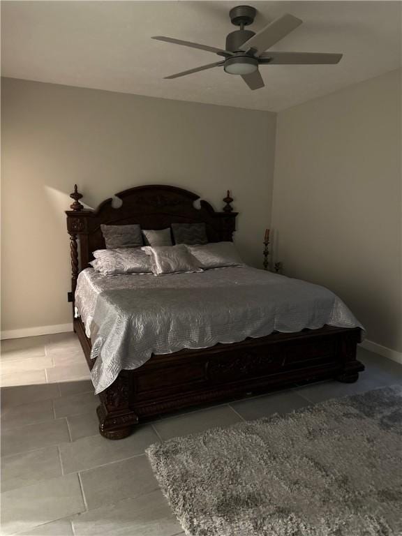 1608 Saint Andrews Dr, South Strabane, PA 15301 - tiled bedroom featuring ceiling fan and baseboards